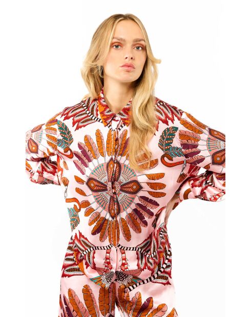 Chemise imprimé univers equestre Bonaventure Pony Pony rose