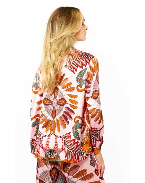 Chemise imprimé univers equestre Bonaventure Pony Pony rose
