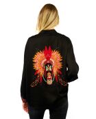 Chemise imprimé indien Bonaventure Nouveau Western noire