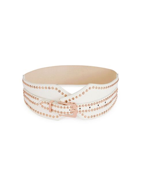 Ceinture effet corset Amara blanche