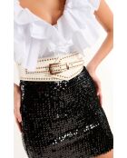 Ceinture effet corset Amara blanche