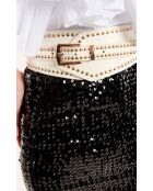 Ceinture effet corset Amara blanche