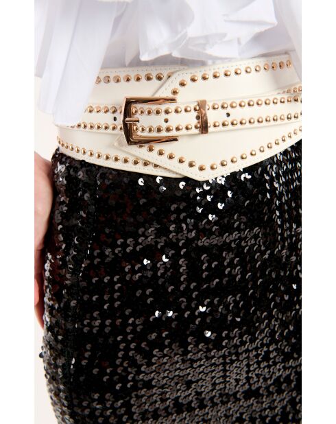 Ceinture effet corset Amara blanche