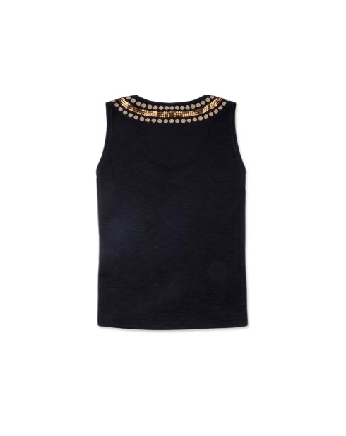 Débardeur avec encolure sequins Alix noir