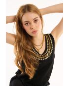 Débardeur avec encolure sequins Alix noir