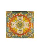 Grand foulard imprimés colorés Tiger Year kaki