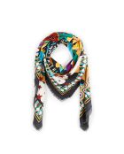 Grand foulard Acid noir