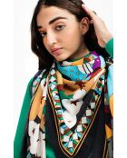 Grand foulard Acid noir