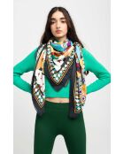 Grand foulard Acid noir