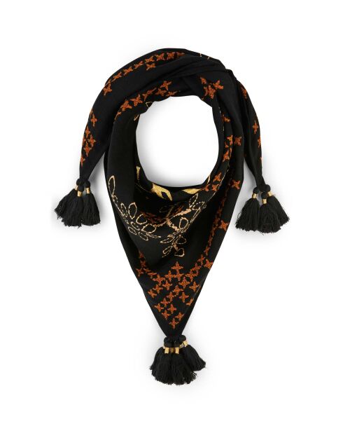 Foulard brodé Nayarit noir