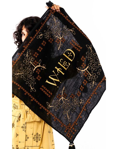 Foulard brodé Nayarit noir