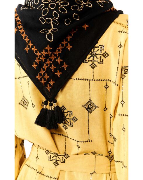 Foulard brodé Nayarit noir