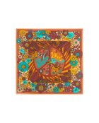 Mini foulard imprimé floral Peacelove ocre