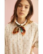 Mini foulard imprimé floral Peacelove ocre