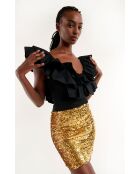 Jupe sequins Iwa dorée