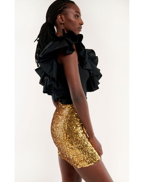 Jupe sequins Iwa dorée