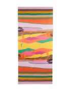 Grand foulard rectangulaire imprimé paysage Landscape rose