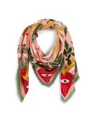 Grand foulard symboles exotiques Ciaoamore beige