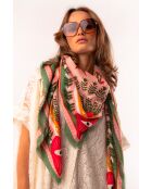 Grand foulard symboles exotiques Ciaoamore beige