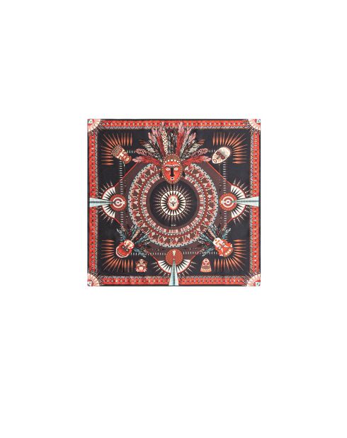 Mini foulard motifs africains Maskafrik noir