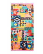 Grand foulard illustrations colorées Scritch multicolore