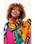 Grand foulard illustrations colorées Scritch multicolore
