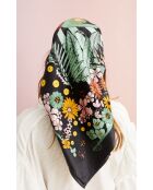 Foulard moyen imprimé floral Peacelove noir