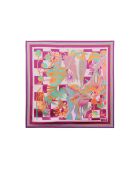 Mini foulard illustrations Chess violet