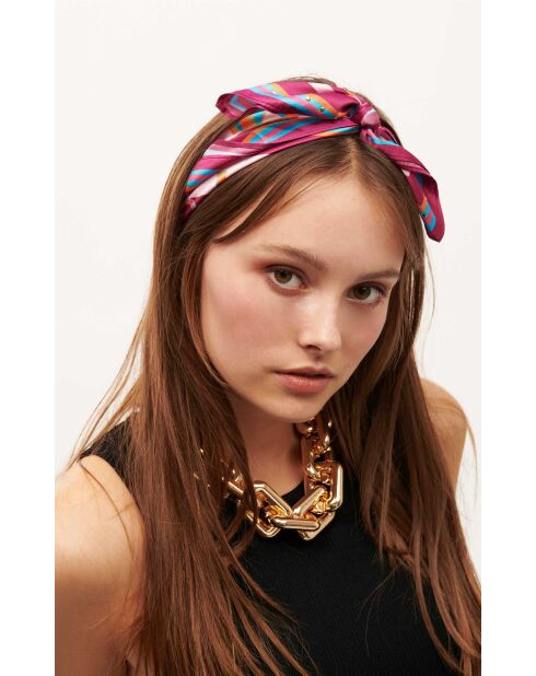 Mini foulard illustrations Chess violet