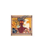 Mini foulard imprimé femme Saotome ocre