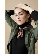 Mini foulard imprimé femme Saotome ocre