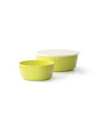 Set de 2 boîtes de conservation basses avec couvercle hermétique citron vert -1300 ml / 2500 ml