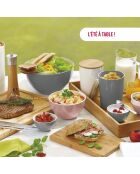 Set de 3 coupelles gris/blanc - 12.5cm