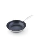 Poêle en acier inoxydable triply anti-adhésif argenté - D. 20cm