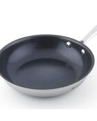 Poêle en acier inoxydable triply anti-adhésif argenté - D. 20cm