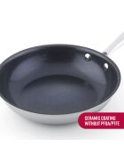 Poêle en acier inoxydable triply anti-adhésif argenté - D. 20cm