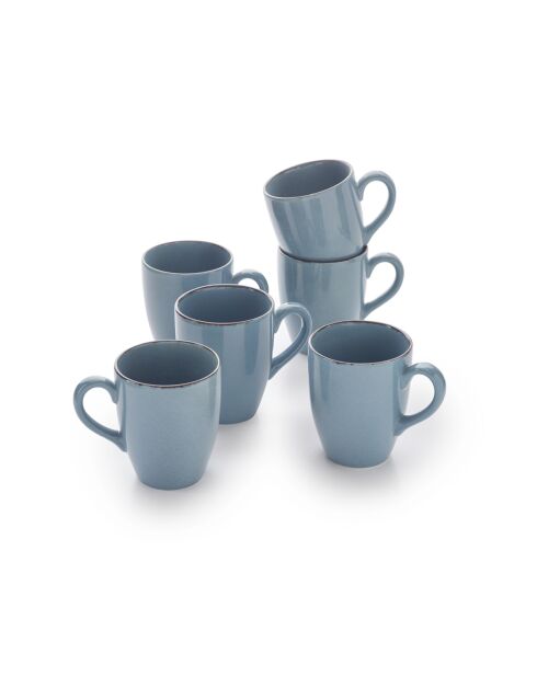 Set de 6 tasses bleues - 12x8.5x10.5 cm