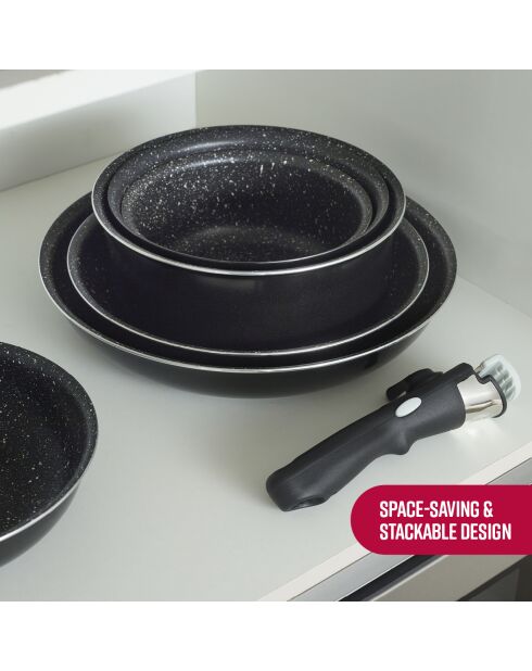 Batterie de cuisine 10 pièces en aluminium recyclé champagne