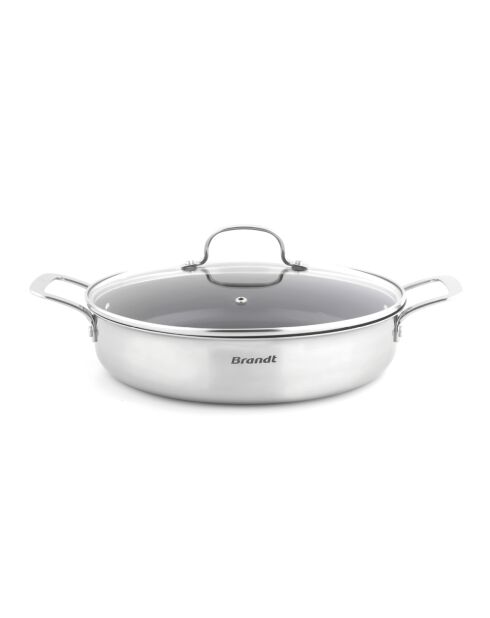 Padella antiaderente argentata a tre strati - D. 28 cm