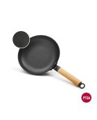 Poêle en fonte structure nid d'abeille noire -24cm