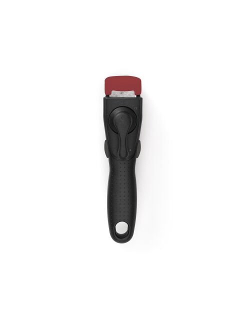 Poignée amovible pour poêles et casseroles en acier inoxydable noir/rouge - 18.5x5x5 cm
