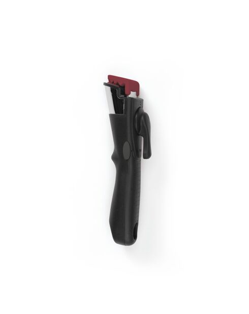 Poignée amovible pour poêles et casseroles en acier inoxydable noir/rouge - 18.5x5x5 cm