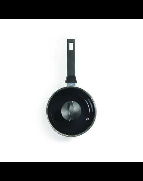 Set de 3 casseroles Carbone Pro ultra résistant et anti-adhésif en aluminium noires - 16 / 18 /20 cm