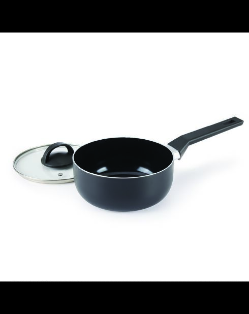Set de 3 casseroles Carbone Pro ultra résistant et anti-adhésif en aluminium noires - 16 / 18 /20 cm
