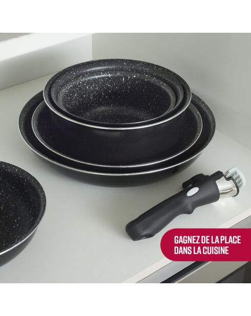 Batterie de cuisine 10 pièces en aluminium recyclé verte