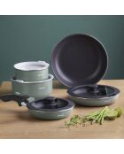 Batterie de cuisine 10 pièces en aluminium recyclé verte