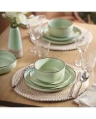 Set de 4 bols en céramique vert clair - 15.2x7 cm