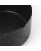 Batterie de cuisine Granite Pro 6 pièces en aluminium granite. 2 poêles et 2 casseroles avec couvercle marbre noir
