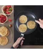 Batterie de cuisine Granite Pro 6 pièces en aluminium granite. 2 poêles et 2 casseroles avec couvercle marbre noir