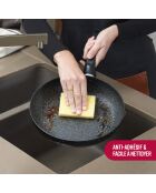 Batterie de cuisine Granite Pro 6 pièces en aluminium granite. 2 poêles et 2 casseroles avec couvercle marbre noir